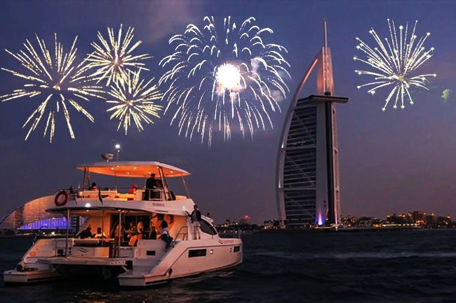 50 Ft yacht for new year celebration in Dubai Marina