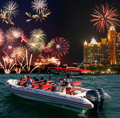 Watch Dubai New Year Fireworks Live on Love Boat