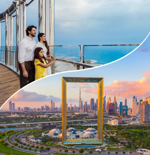Burj Khalifa at the top and Dubai Frame – Combo Tickets