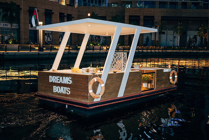 dreams boats floating cafe