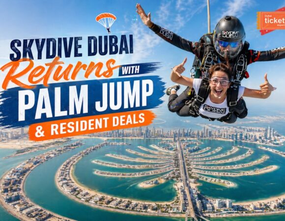 Skydive Dubai Returns with Flag-Waving Jump Over the Palm