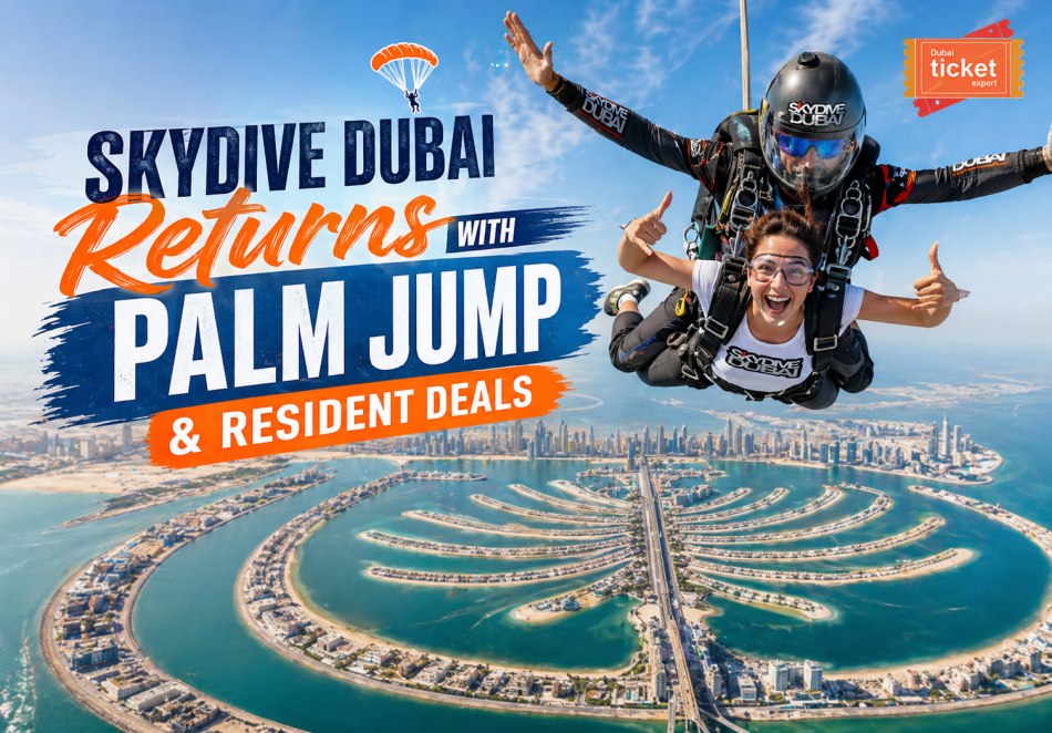 Skydive Dubai Returns with Flag-Waving Jump Over the Palm