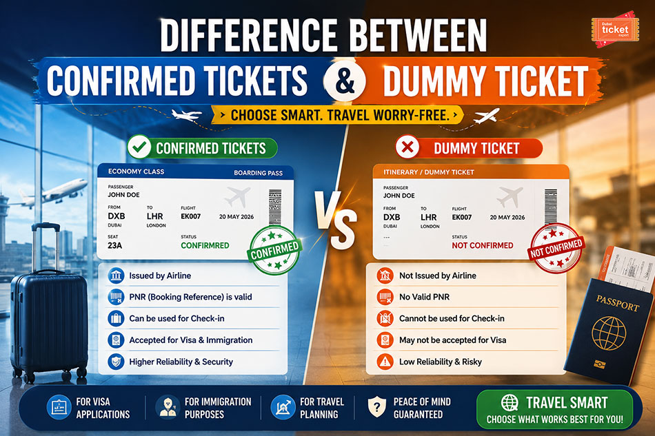 Difference Between Confirmed Tickets and Dummy Ticket
